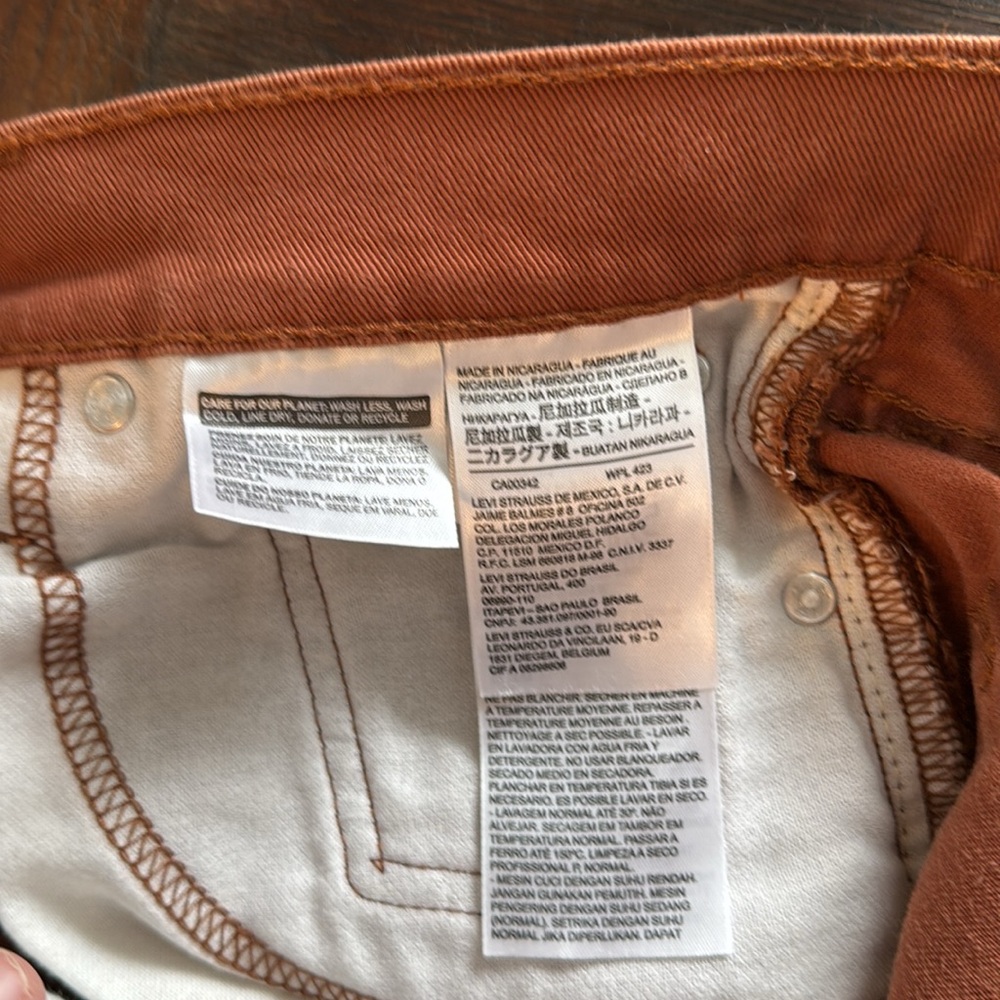 Men’s Levi’s Rust Colored 510 Skinny Jeans 33/30 - Picture 6 of 7